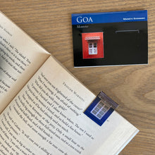 Load image into Gallery viewer, Magnetic Bookmarks set of 2 - Goa Window Blue Red