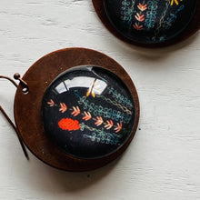 Load image into Gallery viewer, Round Copper Earrings with Glass - Kumaon