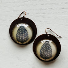 Load image into Gallery viewer, Round Copper Earrings with Glass - Patachitra Tree