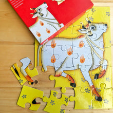 Load image into Gallery viewer, Jigsaw Puzzle 20 Pieces  - Pichwai Cows
