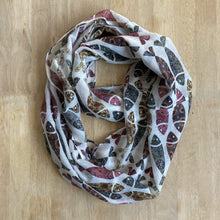 Load image into Gallery viewer, Infinity Scarf Chanderi - Fish Ajrakh