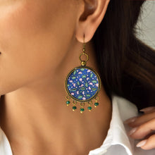 Load image into Gallery viewer, Balis with semiprecious stone - Lotus, Pichwai
