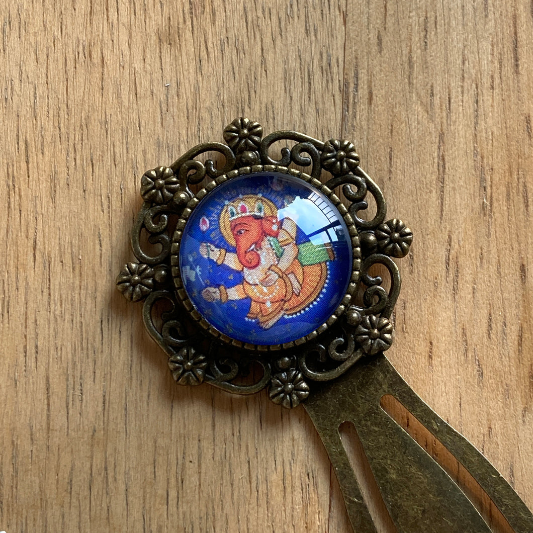 Metal Bookmark - Ganesha, Mughal Miniature