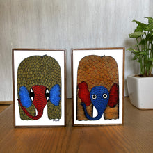 Load image into Gallery viewer, Bookends - Gond Elephants
