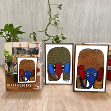 Load image into Gallery viewer, Bookends - Gond Elephants
