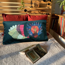 Load image into Gallery viewer, Long Cushion Cover - Gond Peacock and Peahen
