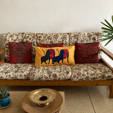 Load image into Gallery viewer, Long Cushion Cover - Gond Leopards Pair
