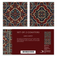 Load image into Gallery viewer, Coasters set of 2 -  Kashmiri Carpet
