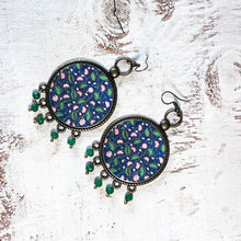 Load image into Gallery viewer, Balis with semiprecious stone - Lotus, Pichwai
