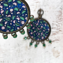 Load image into Gallery viewer, Balis with semiprecious stone - Lotus, Pichwai
