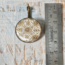 Load image into Gallery viewer, 25 mm Round Lever Back - Ajrakh Block Print, Gujarat
