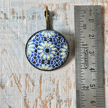 Load image into Gallery viewer, 25 mm Round Lever Back - Ajrakh Block Print, Gujarat
