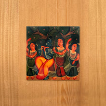 Load image into Gallery viewer, Fridge Magnet Single - Kalighat Pat - Radha Krishna

