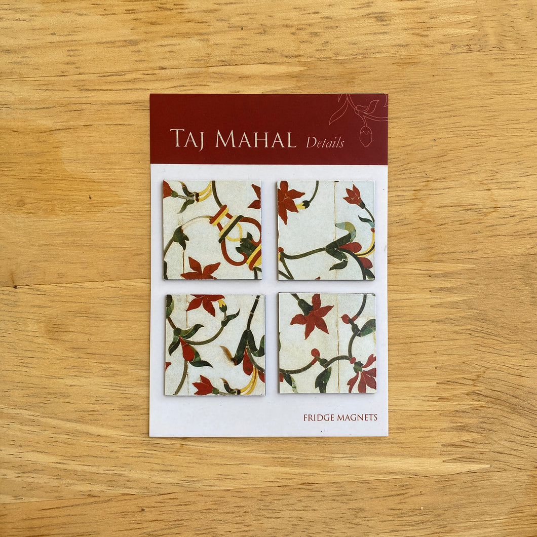 Fridge Magnet set of 4 - Taj Mahal Details