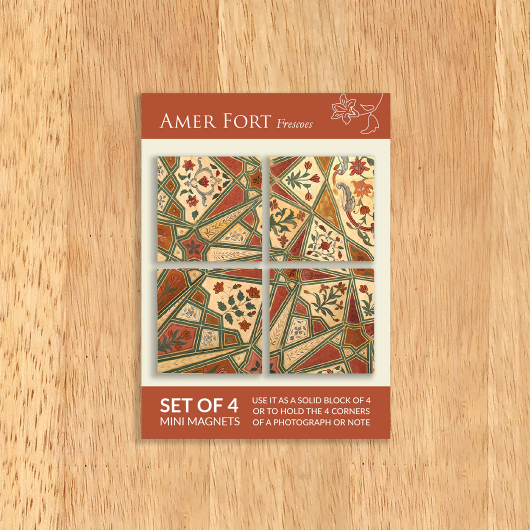 Fridge Magnet set of 4 - Amer Fort Frescoes