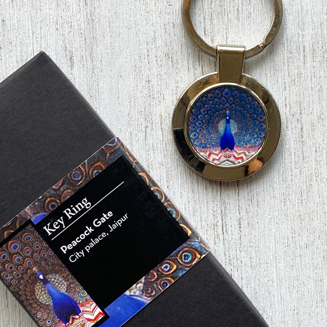 Key Ring Round - Peacock