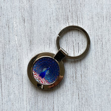 Load image into Gallery viewer, Key Ring Round - Peacock
