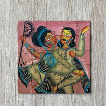 Load image into Gallery viewer, Magnetic Message Puzzle - Kalighat Pat, Babu Biwi
