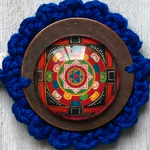 Load image into Gallery viewer, Rakhi - Mandala - Crochet - Indigo
