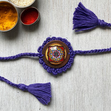 Load image into Gallery viewer, Rakhi - Mandala - Crochet - Violet
