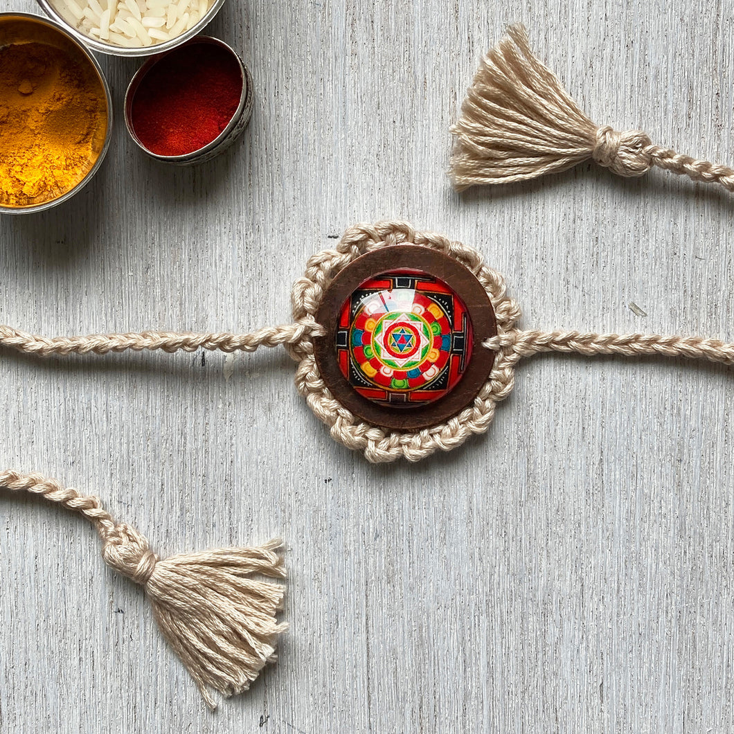 Rakhi - Mandala - Crochet - Baige