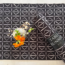 Load image into Gallery viewer, Table Runner - Mandana - with Yellow Border 58 X 12 in
