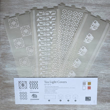 Load image into Gallery viewer, Tea Light Covers - White Textile
