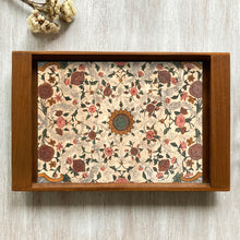 Load image into Gallery viewer, Teak Wood Tray - Hawa Mahal Painted Dome
