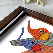 Load image into Gallery viewer, Teak Wood Tray - Gond Elephant
