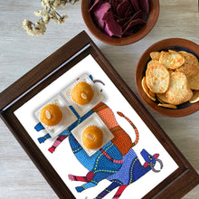 Load image into Gallery viewer, Teak Wood Tray - Gond Cows
