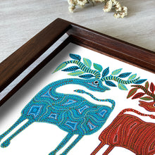 Load image into Gallery viewer, Teak Wood Tray - Bhil Deer
