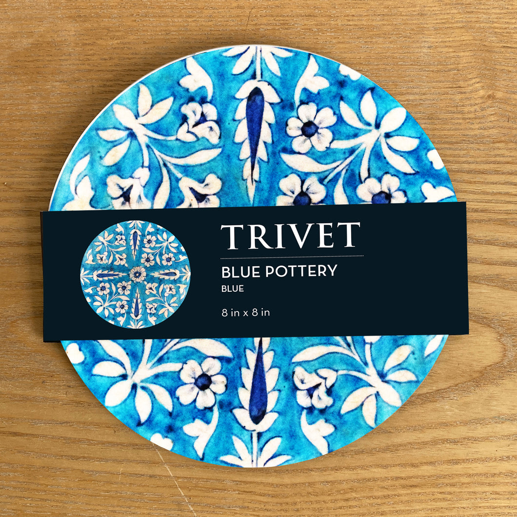 Trivet, round - Blue Pottery