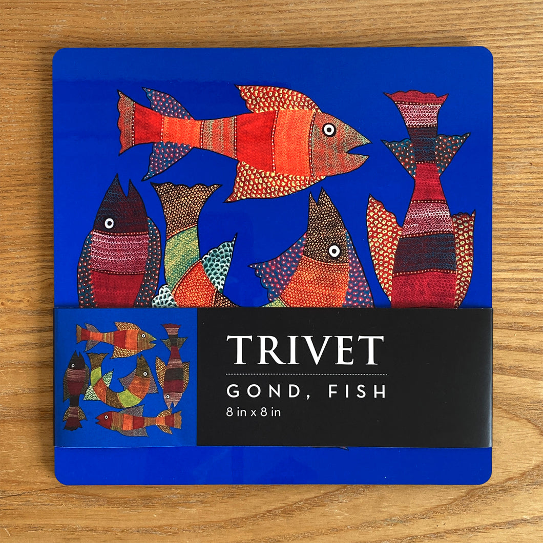 Trivet - square - Gond Fish