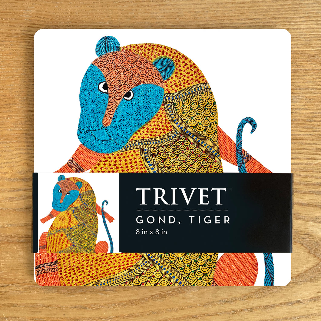 Trivet - square - Gond Tiger