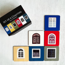 Load image into Gallery viewer, Coasters set of 6 - Goa Windows
