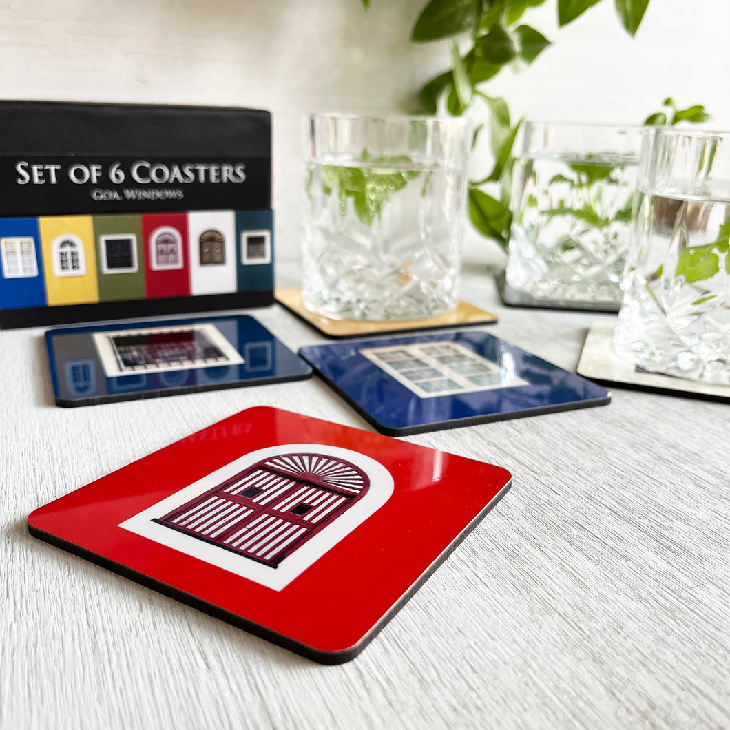 Coasters set of 6 - Goa Windows