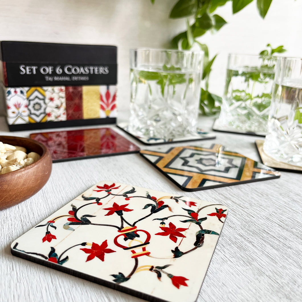 Coasters set of 6 - Taj Mahal, Details