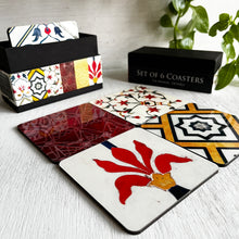 Load image into Gallery viewer, Coasters set of 6 - Taj Mahal, Details
