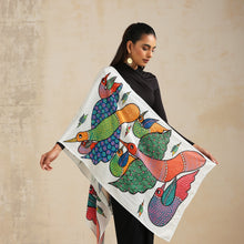 Load image into Gallery viewer, Scarf Crepe - Gond Bird
