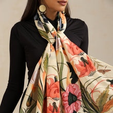 Load image into Gallery viewer, Scarf Crepe - Mughal Garden
