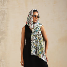 Load image into Gallery viewer, Scarf Chanderi - Vatika, Rajasthani Miniature
