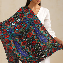 Load image into Gallery viewer, Cape Shrug - Peacocks, Madhubani
