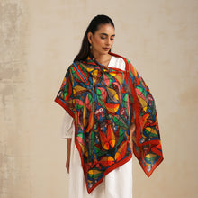 Load image into Gallery viewer, Cape Shrug - Fish Wedding, Kalighat Pat
