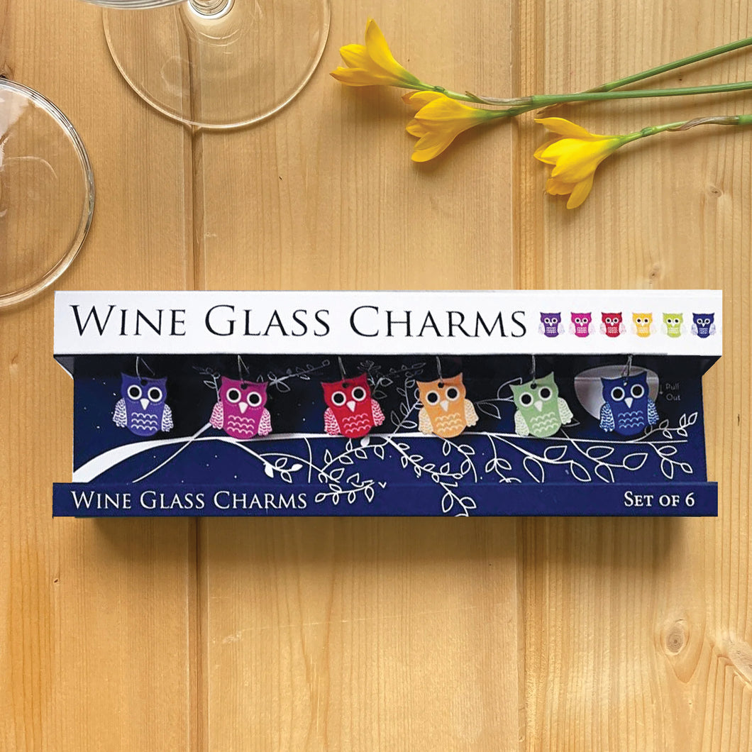 Wine Glass Charms - Owls
