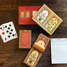 Load image into Gallery viewer, Bridge Set Amer Fort Murals - Set of 2 playing cards and scoring sheet
