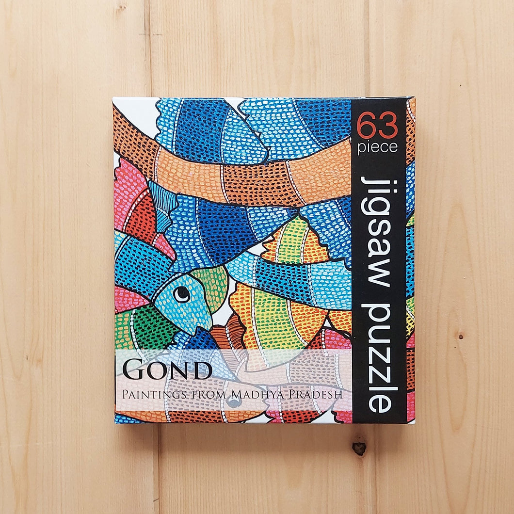 Jigsaw Puzzle 63 Pieces  - Gond Fish