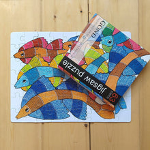 Load image into Gallery viewer, Jigsaw Puzzle 63 Pieces  - Gond Fish
