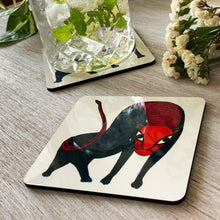 Load image into Gallery viewer, Coasters set of 2 - Gond Leopards
