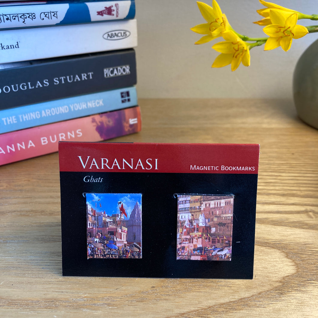 Magnetic Bookmarks set of 2 - Varanasi - Red
